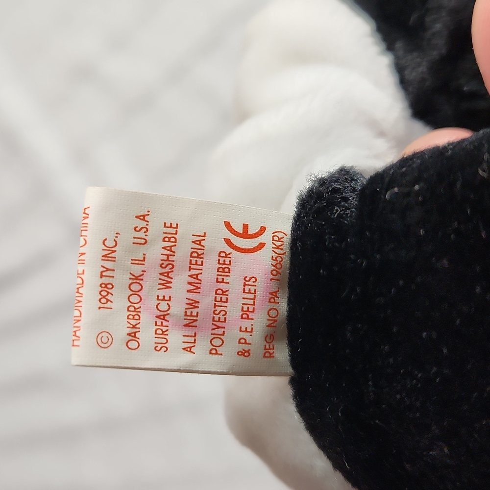 Vintage Ty Beanie Baby "Fortune" Panda Bear 1998 P.E. Pellets - Picture 8 of 12